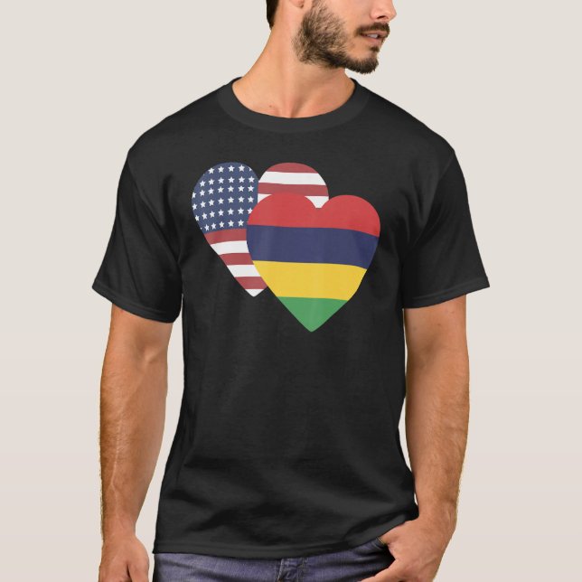 Camiseta National Flag of Mauritius souvenir  for men women (Anverso)