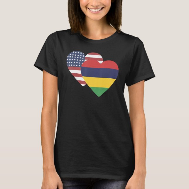 Camiseta National Flag of Mauritius souvenir  for men women (Anverso)