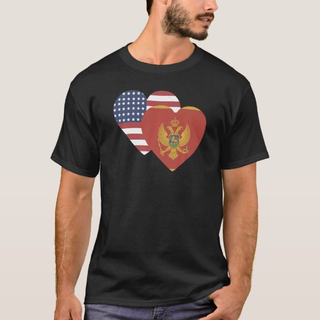 Camiseta National Flag of Montenegro souvenir  for men wome (Anverso)