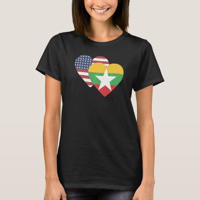 Camiseta National Flag of Myanmar souvenir  for men women   (Anverso)