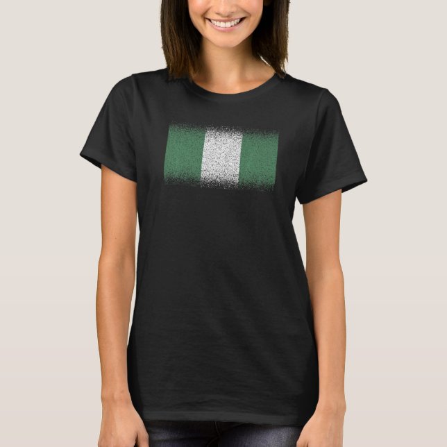 Camiseta National Flag of Nigeria souvenir  for men women   (Anverso)