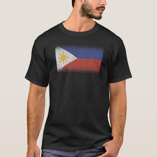 Camiseta National Flag of Philippines souvenir  for men wom (Anverso)