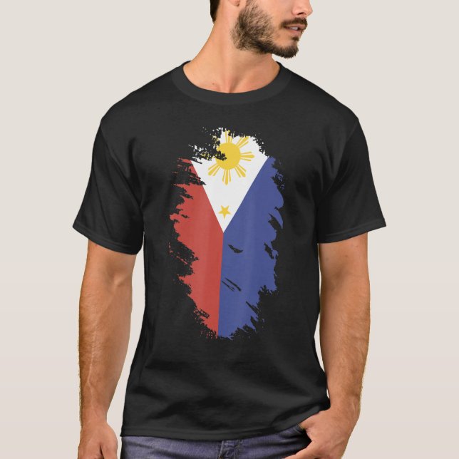 Camiseta National Flag of Philippines souvenir  for men wom (Anverso)