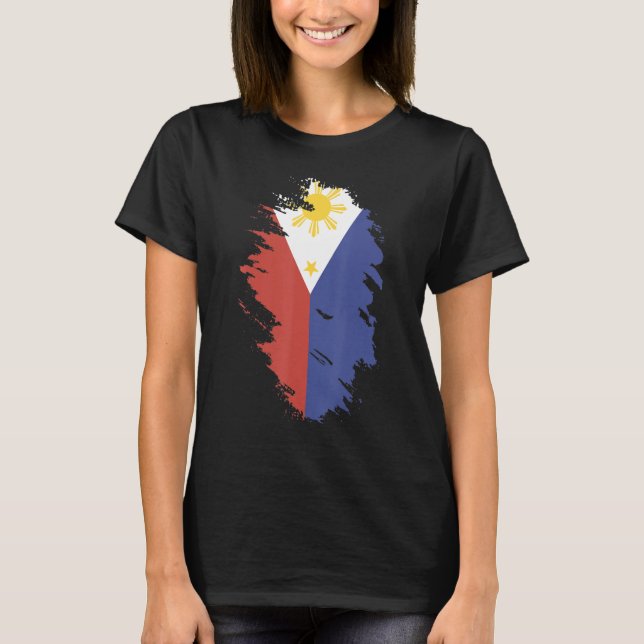 Camiseta National Flag of Philippines souvenir  for men wom (Anverso)