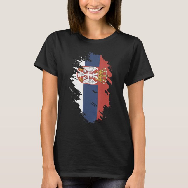 Camiseta National Flag of Serbia souvenir  for men women 1 (Anverso)