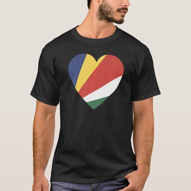 Camiseta National Flag of Seychelles souvenir  for men wome (Anverso)