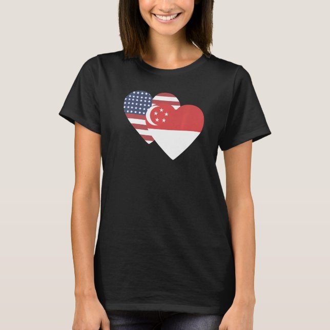 Camiseta National Flag of Singapore souvenir  for men women (Anverso)