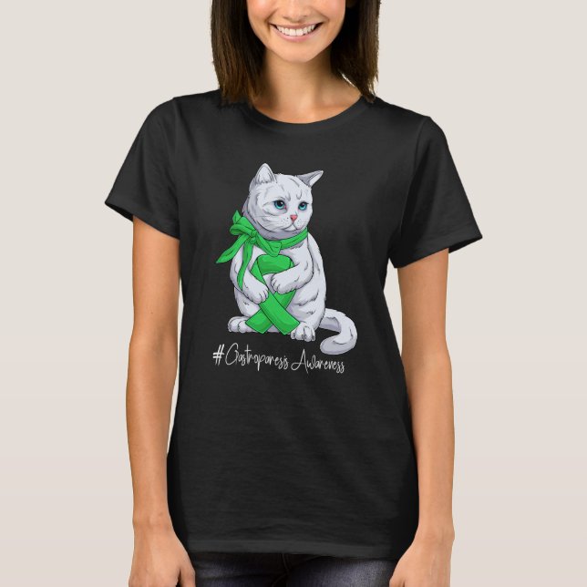 Camiseta National Gastroparesis Awareness Month Green Ribbo (Anverso)