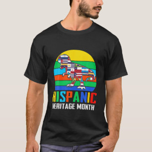 Camiseta National Hispanic Heritage Month Dinosaurs Latino