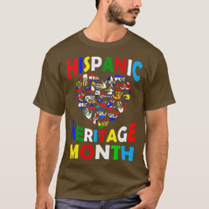 Camiseta National Hispanic Heritage Month Latino All Countr
