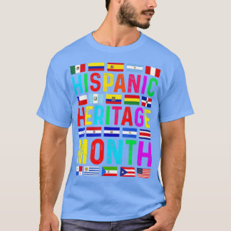 Camiseta National Hispanic Heritage Month Latino All Countr