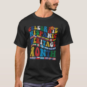 Camiseta National Hispanic Heritage Month Rainbow All Count