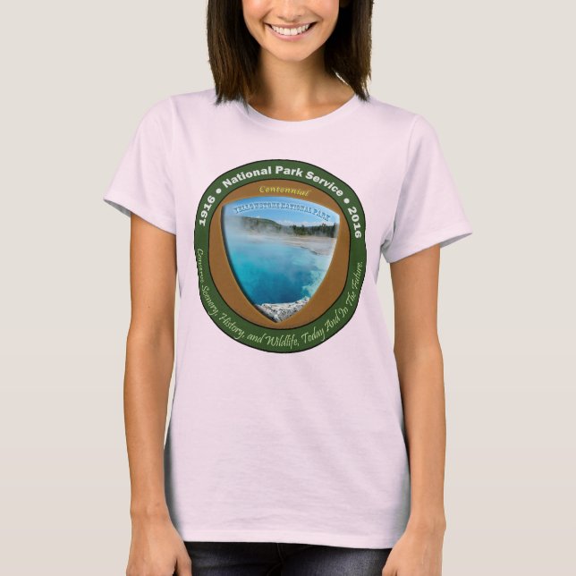 Camiseta National Park Centennial TShirts Yellowstone (Anverso)