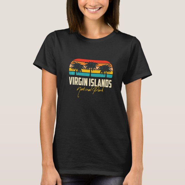 Camiseta National Park Palm trees Virgin Islands St. John S (Anverso)