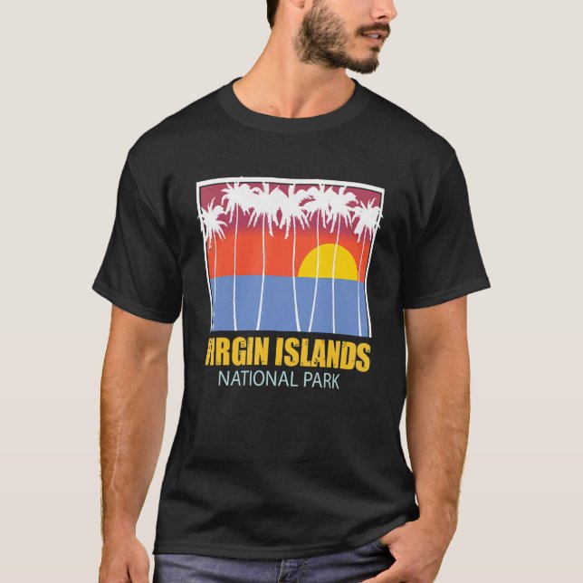 Camiseta National Park Virgin Islands St John Souvenir Palm (Anverso)