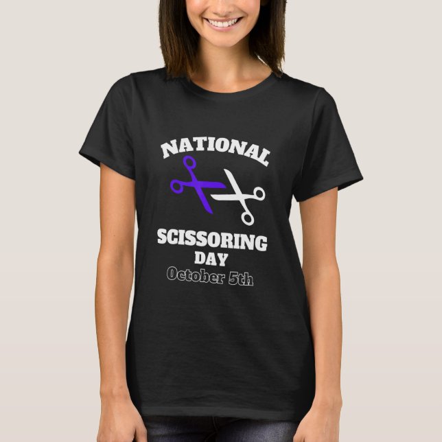 Camiseta National Scissoring Day Wrestling Fan Design (Anverso)