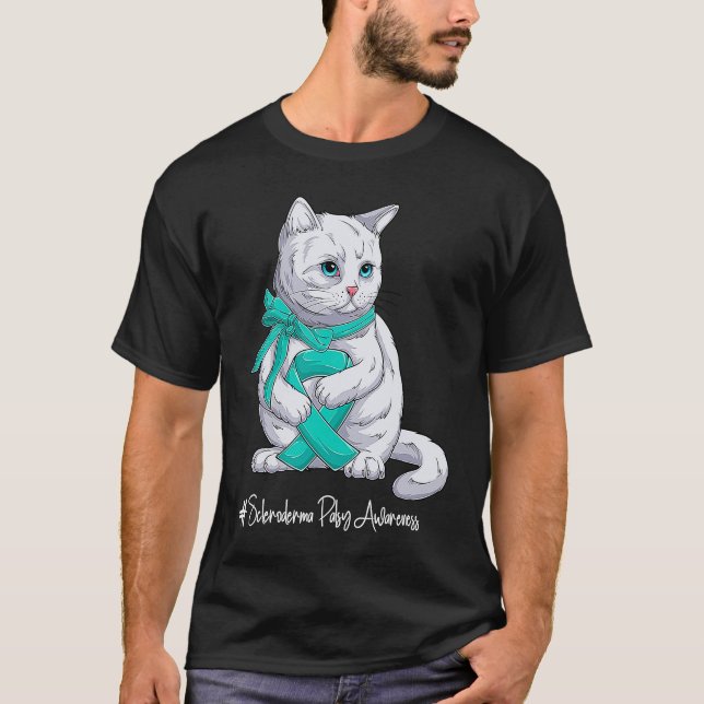 Camiseta National Scleroderma Awareness Month Teal Ribbon C (Anverso)