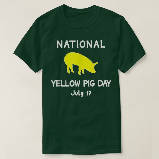 Camiseta National Yellow Pig Day  (Diseño del anverso)