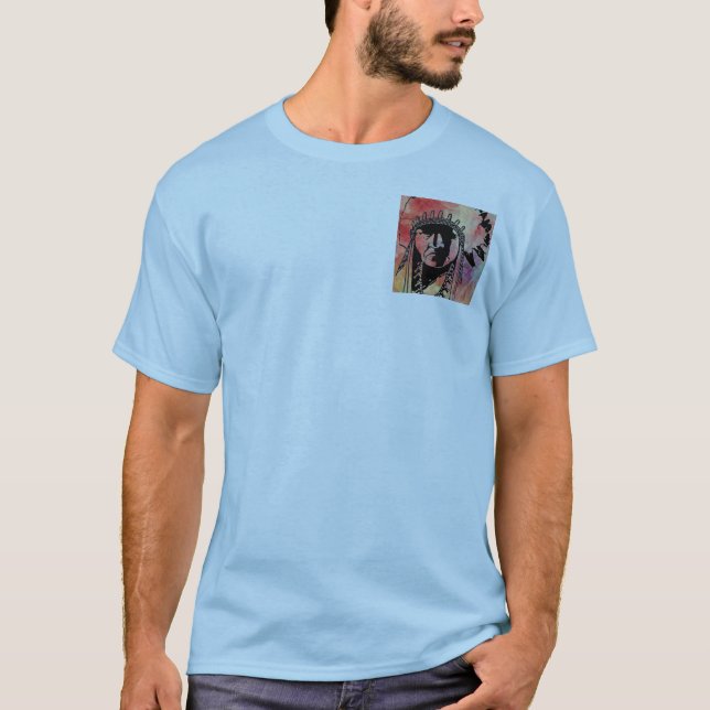 Camiseta nativa estadounidense de mármol rosa (Anverso)