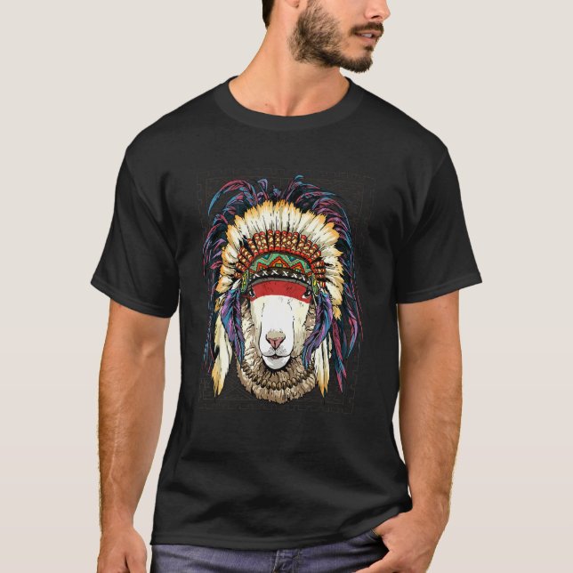Camiseta Native American Indian Sheep Lamb Indigenous Peopl (Anverso)