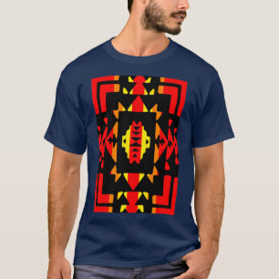 Camiseta Native American Red Fire Color Blanket Print 