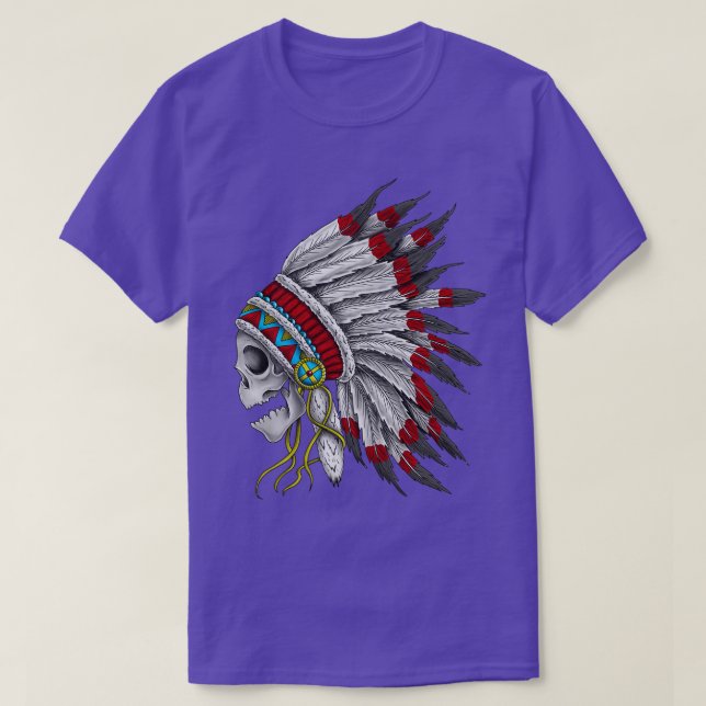 Camiseta Native American skull design  (Diseño del anverso)