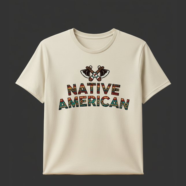 Camiseta Native American Text Pattern (Subido por el creador)