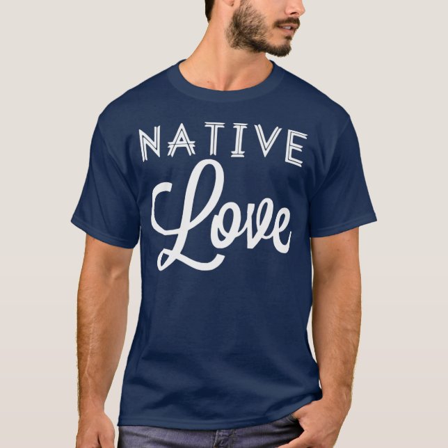 Camiseta NATIVE LOVE white print unity orgulloso Premium (Anverso)