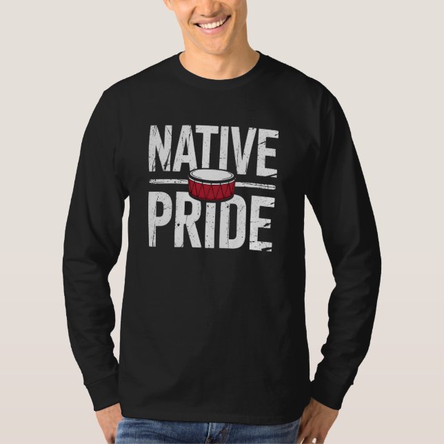 Camiseta Native Pride – Indigenous Drum Heritage Symbol (Anverso)