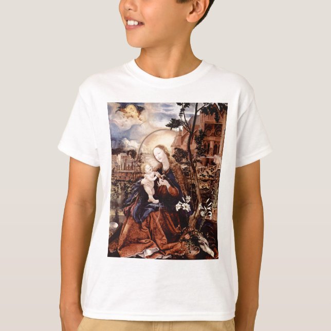 CAMISETA NATIVIDAD CON LILLAS BLANCAS - MAGIA DE NAVIDADES (Anverso)