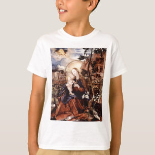 CAMISETA NATIVIDAD CON LIRIOS BLANCOS - MAGIA DE LA NAVIDAD