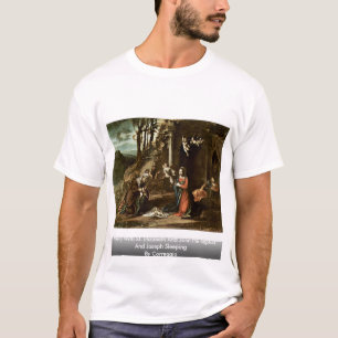 Camiseta Natividad con St. Elizabeth y San Juan Bautista