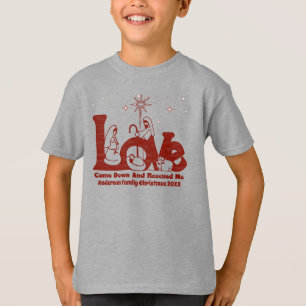 Camiseta Natividad de las familias cristianas personalizada