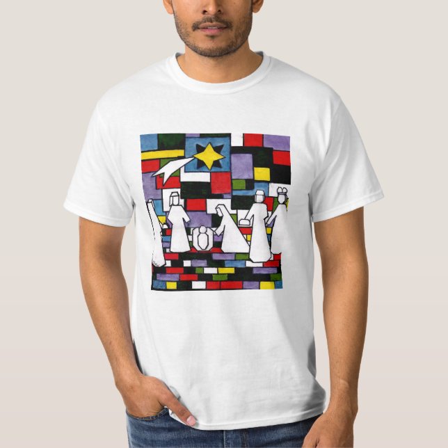 Camiseta Natividad de Mondrian - de Stijl - Neoplasticism (Anverso)