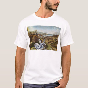 Camiseta Natividad, detalle del paisaje
