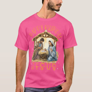 Camiseta Natividad Feliz cumpleaños Jesús Navidades Nativid
