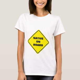 Camiseta "Nativo a bordo" - Blanco Camisas de maternidad