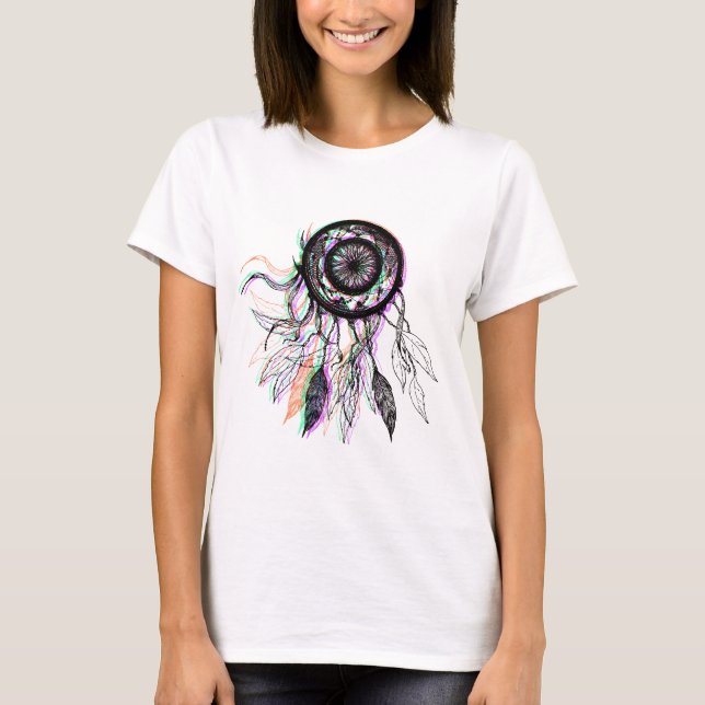 Camiseta Nativo americano artístico moderno Dreamcatcher (Anverso)