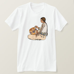 Camiseta Nativo americano hace alfarería