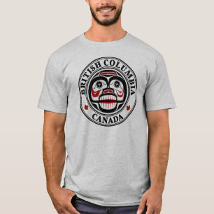 Camiseta Nativo Americano Rojo Negro Haida Arte llorando Cr