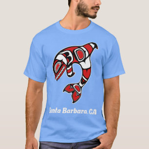 Camiseta Nativo americano Santa Barbara CA Tribal Orca Kill