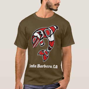 Camiseta Nativo americano Santa Barbara CA Tribal Orca Kill