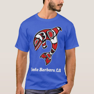 Camiseta Nativo americano Santa Barbara CA Tribal Orca Kill