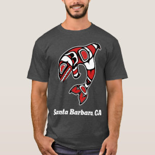 Camiseta Nativo americano Santa Barbara CA Tribal Orca Kill