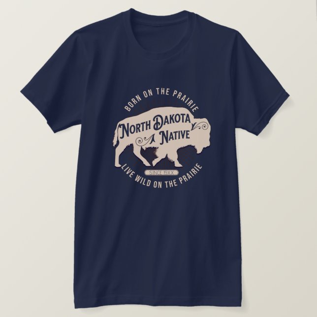 Camiseta Nativo de Dakato del Norte (Anverso del diseño)