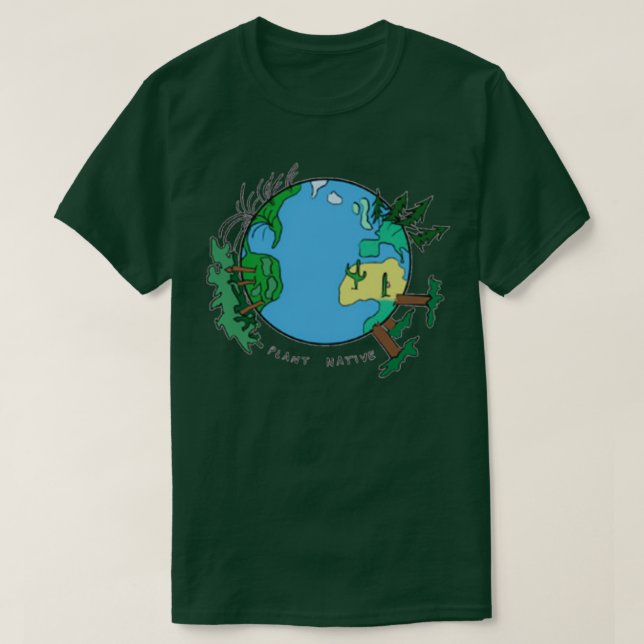 Camiseta nativo de planta (Diseño del anverso)