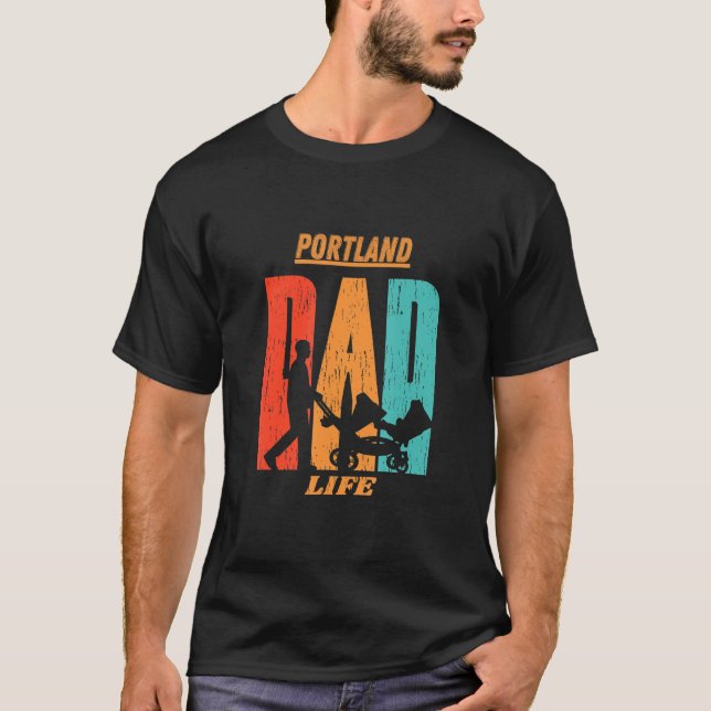 Camiseta Nativo de Portland Bandera Estatal Padre Padre Beb (Anverso)