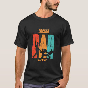 Camiseta Nativo de Topeka Bandera Estatal Funny Padre Padre
