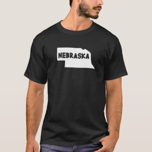 Camiseta Nativo Del Estado De Nebraska Por Mapa De Ee. Uu.