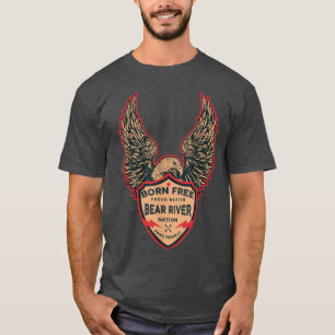 Camiseta Nativo del río Oso Indio Americano Nacido Águila d